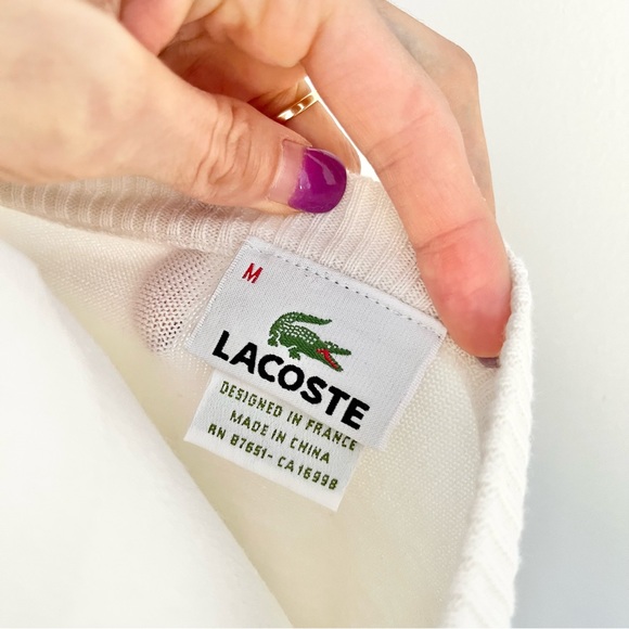 Lacoste V-neck Cotton Dress - Picture 6 of 7